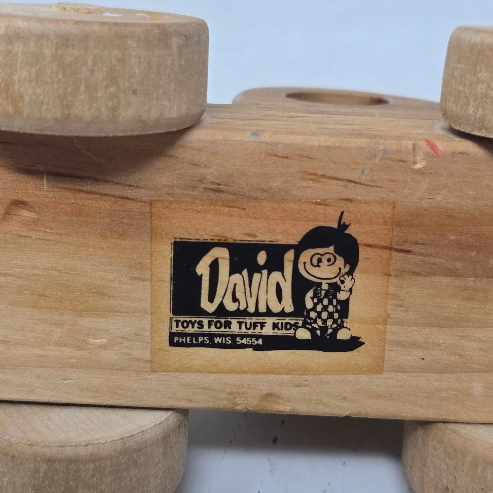 Vintage David Toys‎ for Tuff Kids Wooden 6 Wheel Truck Phelps Wisconsin 132